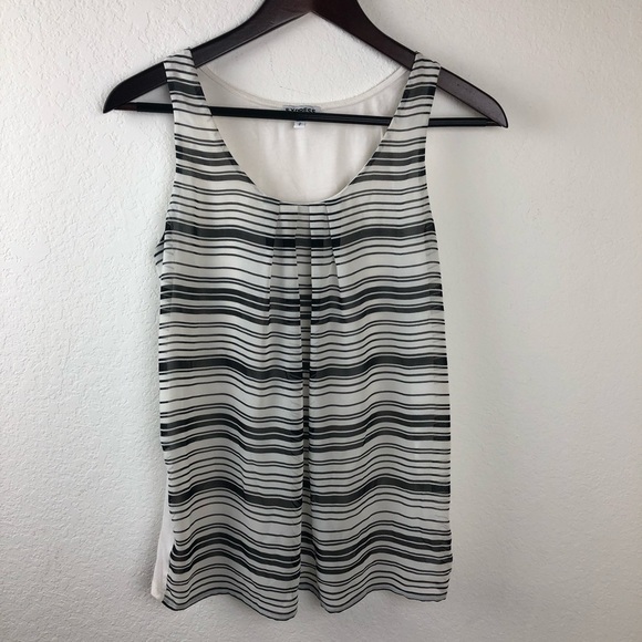 Express Womens Tank top, Black White Small Petite - Picture 1 of 5